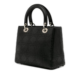Medium Calfskin Cannage Studded Lady Dior